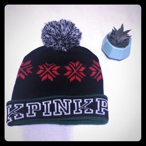 Pink brand Beanie